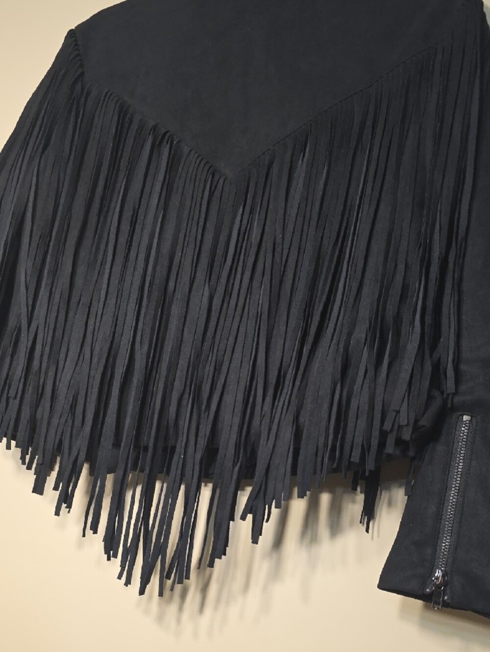 Oli & Hali Black Fringe Moto Jacket | NWT | Size Small | Western Boho - Picture 7 of 11